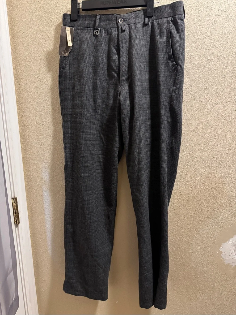 Haggar Charcoal Gray Textured Dress Pants